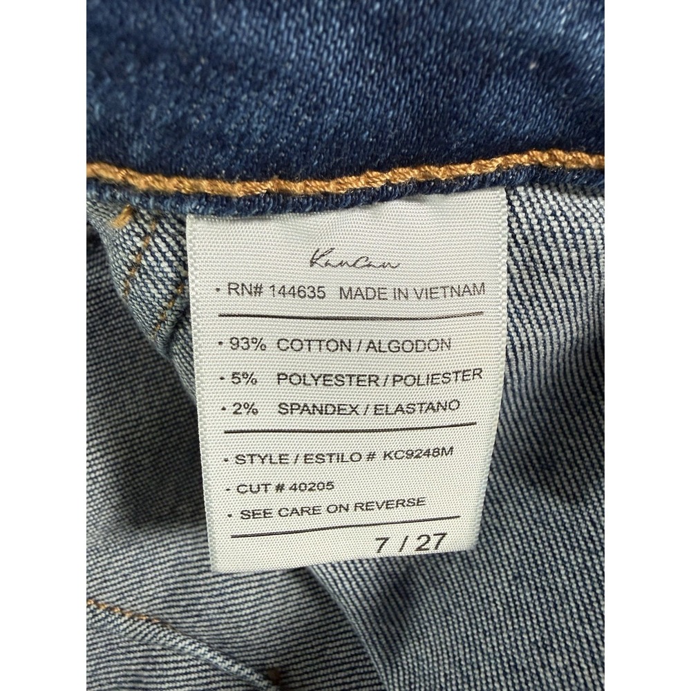 KanCan Women's Dark Blue Wide Leg Flare Jeans - Picture 9 of 11